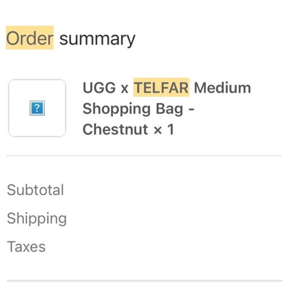 UGG x Telfar Medium Shearling Lined Shopper NWT